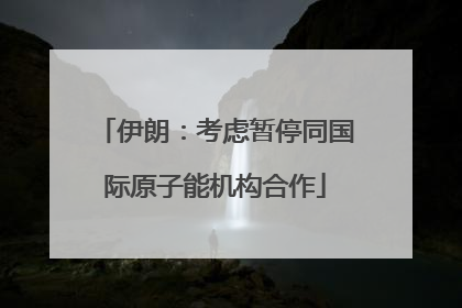 伊朗：考虑暂停同国际原子能机构合作