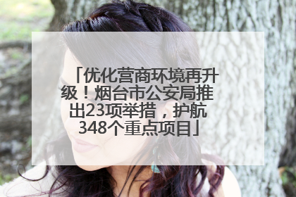 优化营商环境再升级！烟台市公安局推出23项举措，护航348个重点项目
