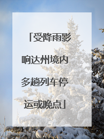 受降雨影响达州境内多趟列车停运或晚点