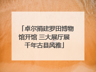 卓尔捐建罗田博物馆开馆 三大展厅展千年古县风雅