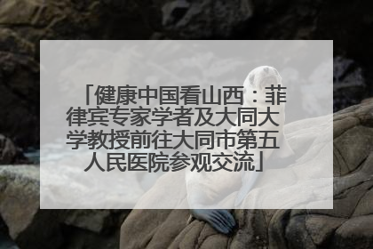 健康中国看山西：菲律宾专家学者及大同大学教授前往大同市第五人民医院参观交流