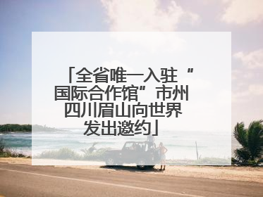 全省唯一入驻“国际合作馆”市州 四川眉山向世界发出邀约