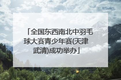 全国东西南北中羽毛球大赛青少年赛(天津武清)成功举办