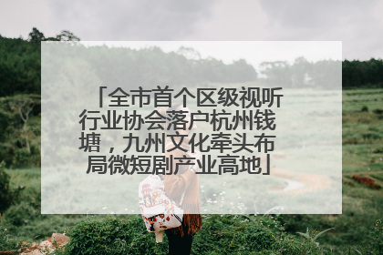 全市首个区级视听行业协会落户杭州钱塘，九州文化牵头布局微短剧产业高地