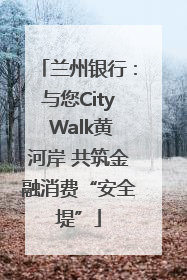 兰州银行：与您City Walk黄河岸 共筑金融消费“安全堤”