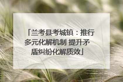 兰考县考城镇：推行多元化解机制 提升矛盾纠纷化解质效