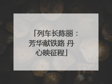 列车长陈丽：芳华献铁路 丹心映征程