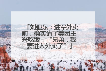 刘强东：进军外卖前，确实请了美团王兴吃饭，“兄弟，我要进入外卖了”