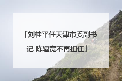 刘桂平任天津市委副书记 陈辐宽不再担任