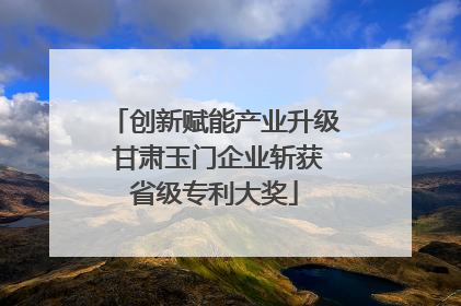 创新赋能产业升级 甘肃玉门企业斩获省级专利大奖