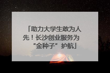 助力大学生敢为人先！长沙创业服务为“金种子”护航