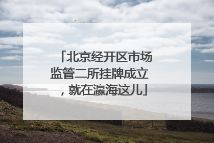 北京经开区市场监管二所挂牌成立，就在瀛海这儿