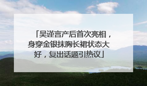 吴谨言产后首次亮相，身穿金银抹胸长裙状态大好，复出话题引热议