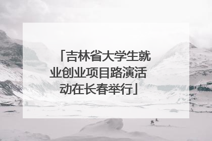 吉林省大学生就业创业项目路演活动在长春举行