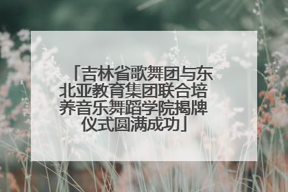 吉林省歌舞团与东北亚教育集团联合培养音乐舞蹈学院揭牌仪式圆满成功