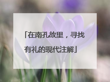 在南孔故里，寻找有礼的现代注解