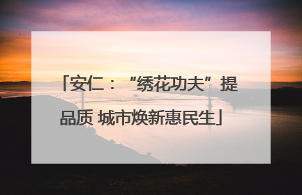 安仁：“绣花功夫”提品质 城市焕新惠民生