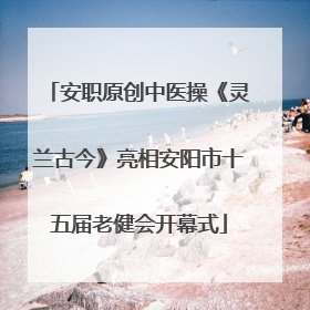 安职原创中医操《灵兰古今》亮相安阳市十五届老健会开幕式