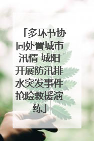 多环节协同处置城市汛情 城阳开展防汛排水突发事件抢险救援演练