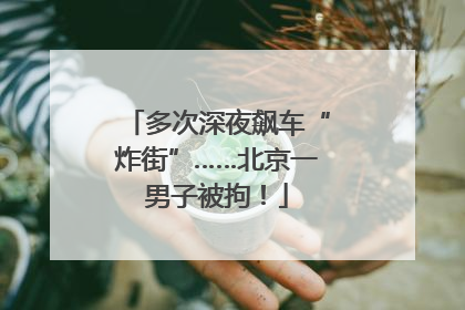 多次深夜飙车“炸街”……北京一男子被拘！