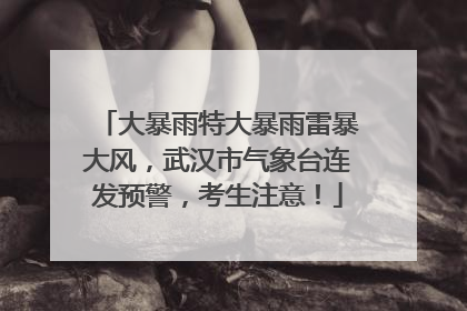 大暴雨特大暴雨雷暴大风，武汉市气象台连发预警，考生注意！