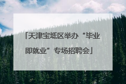 天津宝坻区举办“毕业即就业”专场招聘会