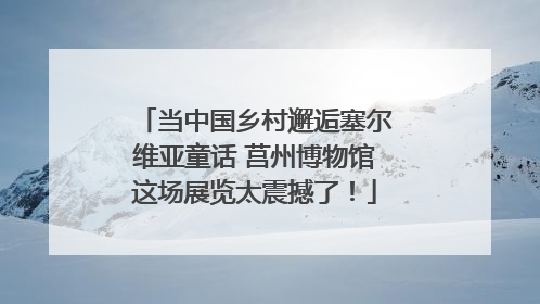 当中国乡村邂逅塞尔维亚童话 莒州博物馆这场展览太震撼了！