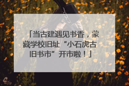 当古建遇见书香，蒙藏学校旧址“小石虎古旧书市”开市啦！