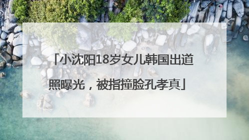 小沈阳18岁女儿韩国出道照曝光，被指撞脸孔孝真
