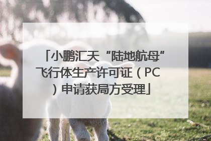 小鹏汇天“陆地航母”飞行体生产许可证（PC）申请获局方受理