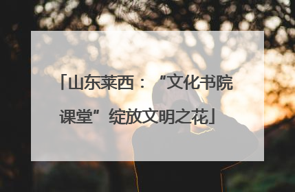 山东莱西：“文化书院课堂”绽放文明之花