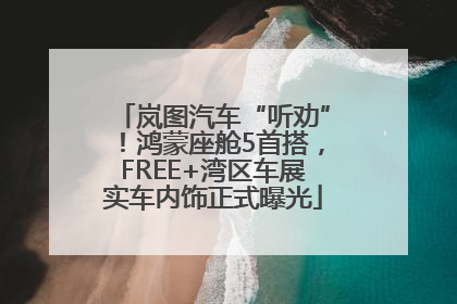 岚图汽车“听劝”!鸿蒙座舱5首搭,FREE+湾区车展实车内饰正式曝光