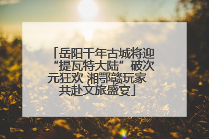 岳阳千年古城将迎“提瓦特大陆”破次元狂欢 湘鄂赣玩家共赴文旅盛宴