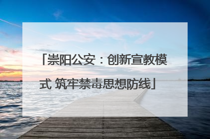 崇阳公安：创新宣教模式 筑牢禁毒思想防线