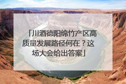 川酒德阳绵竹产区高质量发展路径何在？这场大会给出答案