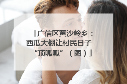 广信区黄沙岭乡：西瓜大棚让村民日子“顶呱呱”（图）