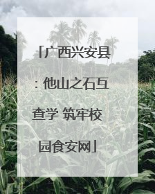 广西兴安县：他山之石互查学 筑牢校园食安网