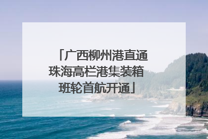 广西柳州港直通珠海高栏港集装箱班轮首航开通