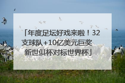 年度足坛好戏来啦！32支球队+10亿美元巨奖 新世俱杯对标世界杯