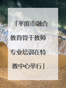 平度市融合教育骨干教师专业培训在特教中心举行