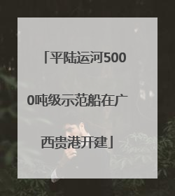 平陆运河5000吨级示范船在广西贵港开建