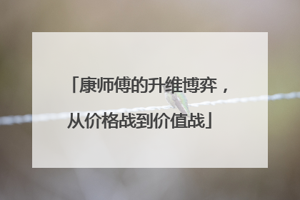 康师傅的升维博弈，从价格战到价值战