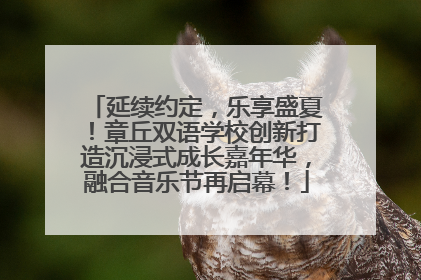 延续约定，乐享盛夏！章丘双语学校创新打造沉浸式成长嘉年华，融合音乐节再启幕！