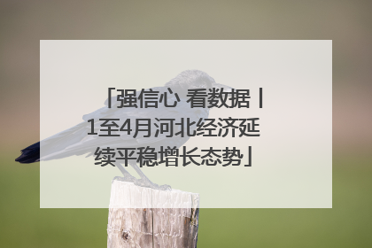 强信心 看数据丨1至4月河北经济延续平稳增长态势