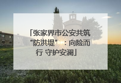 张家界市公安共筑“防洪堤”：向险而行 守护安澜