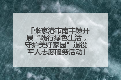 张家港市南丰镇开展“践行绿色生活，守护美好家园”退役军人志愿服务活动