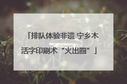 排队体验非遗 宁乡木活字印刷术“火出圈”