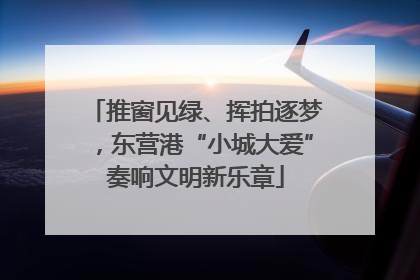 推窗见绿、挥拍逐梦，东营港“小城大爱”奏响文明新乐章