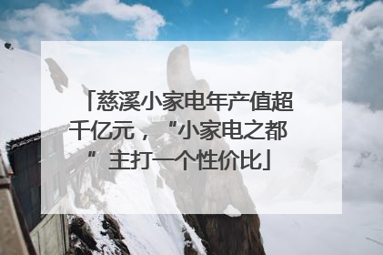 慈溪小家电年产值超千亿元，“小家电之都”主打一个性价比