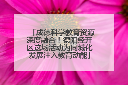 成德科学教育资源深度融合！德阳经开区这场活动为同城化发展注入教育动能